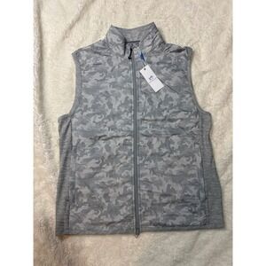Southern Tide Abercorn Camo Print Perf Vest Mens S Gravel Grey NEW 9508
